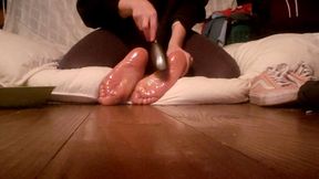 Foot Tickling on Argentine Girl -- Shoes, Socks, Barefoot with Hands, Feather, Oil and Hairbrush | Part 2