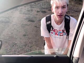 We picked up a cute twink on the road and had a 3some.