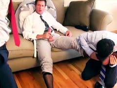 Feet Worshipping With Kinky Servants