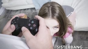 ”Stepsis Eliza Eves finally meets her new step sibling & ends up fucking him”