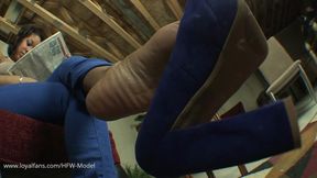 Fetish Dangling Of My Blue Heels, 3rd - Butterfly