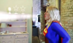 Superheroine Supergirl Battles and Defeats the Evil Seductress