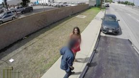 Bad Tow Truck - Brunette cheats on bf for a tow