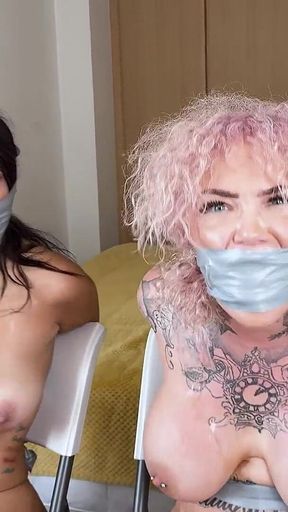 Latina & Phoenix in: Invader Bondage Fantasy. Taped, Tied, Teased and Toyed