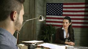 ”Corupted Shemale cop anal fucking client”