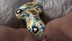 Close up MILF GILF Anal Solo Play DP Ending