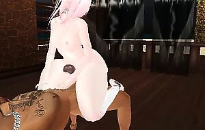 perrito femboy termina su matrimonio se sienta en un BBC 2 - IMVU