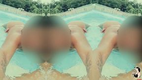 suellen santos - miss beauty award winner was in the pool and got horny