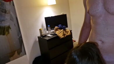 British wife cheats with her Greek tour guide in a hotel bedroom