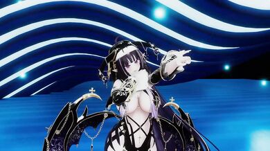 Elf VTuber strips her heart in MMD Hentai burns