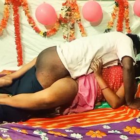 Tamil aunty birthday enjoying sex