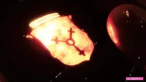 3some fuck with the vampire looking big boobed lady