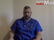 Doctor in scrubs teaches you to open your ass and throat using dildos PREVIEW