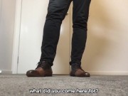 DRESS SHIRT - DRESS PANTS - RIBBED DRESS SOCKS - MANLYFOOT - ENGLISH SUBTITLES- 👞 🧦