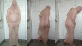pissen, wichsen und abspritzen im nylonstrumpf fur den korper