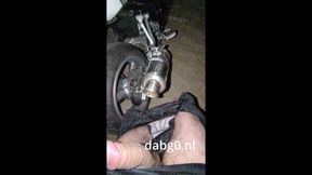 dabg0 fucks a Suzuki Bandit 650 S motorcycle exhaust