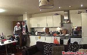 Scally brit rimmed and assfucked on the sofa