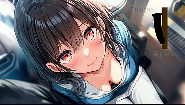 JOI HENTAI - Traviesa te masturba en el tren japon&eacute_s. Voz espa&ntilde_ola.