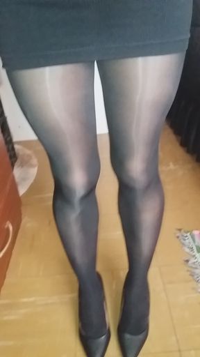 Black heels and stockings