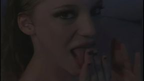 Then after giving him a blow job, he begins to passionately fuck her in the pussy