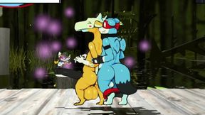 Furry gay dragon gets his big dick destroyed in the marshlike blowjob cumshot oh so hero part6