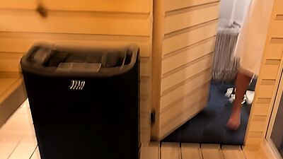 Risky sex with a stranger in a sauna