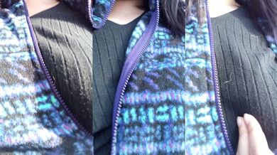 外で通行人の目を躱しながらこっそり乳首いじり