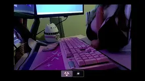 Goth e-girl gets help with private masturbation using a toy
