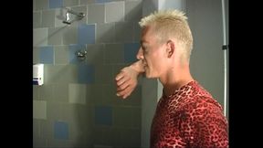 Blowjob and Ass Fucking Between Two Young Vintage Gay Guys in the Shower