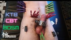KTB AND CLOTHESPINS CBT SESSION WITH STRONG MALE CONTROL (1080P PREMIUM VERSION)