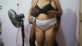 He Squeezes Her Back and Takes Pleasure