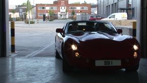 Hot blonde mature slut in a threesome by the car