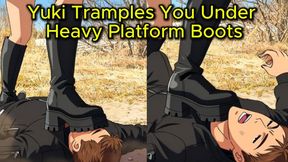 Femdom Boot Domination - Yuki Tramples You Under Heavy Platform Boots