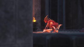Lilith dickgirls fucks hard her young sex slave in the dark castle