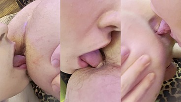 Sloppy asshole eat out