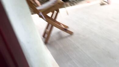 Neighbors showering on patio I watch their perfect bodies and perky nipples
