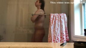 18 year old Volleyball player glass shower