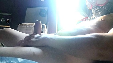 Superheroe testing new object of sex glans hole !!! for a great pleasure and hard cum !