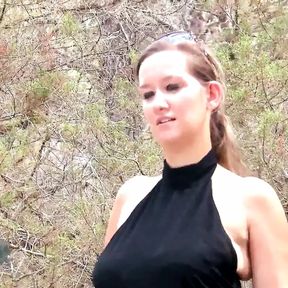 Amazing natural boobs, cute teen hardcore sex in the woods