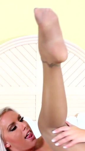 Must-see moment from &quot;Blonde Bombshell Cherry Morgan In Sheer Pantyhose&quot;