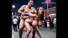 Jessica Rabbit in China Town in the street