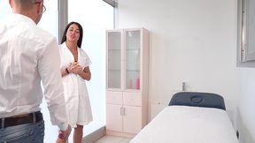 trans doctor fucks patient with her colleague.