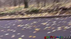 Girlfriends Public pussy eating woodland walk