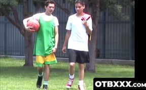 OTBXXX.com - Latino twinks enjoy some sports before indulging in hot anal pleasure