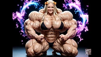 Abigail's EXPLOSIVE muscle growth! Pump Factory: FMG AI animation video