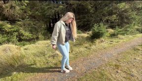 Emergency While Walking on the Public Trail but Had to Wet My Jeans