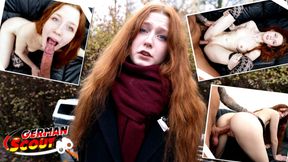 GERMAN SCOUT - Real Redhead Ginger Teen Alice Seduce with small Tits First Porn Casting