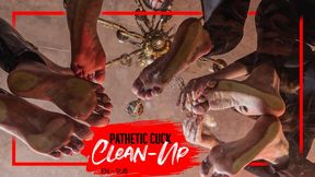 Nara, Bimby and Vibora humiliate a foot cleaning cuck with condoms and spit (720 EN-sub) Foot Humiliation - Foot Cuckold - Foot Cum Eating - Spitting - Beta Humiliation - Cum Swallower