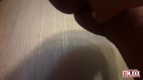 FTM shower jerking man clit