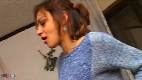 very hard anal fuck on the sofa with the skinny arabian milf djamy